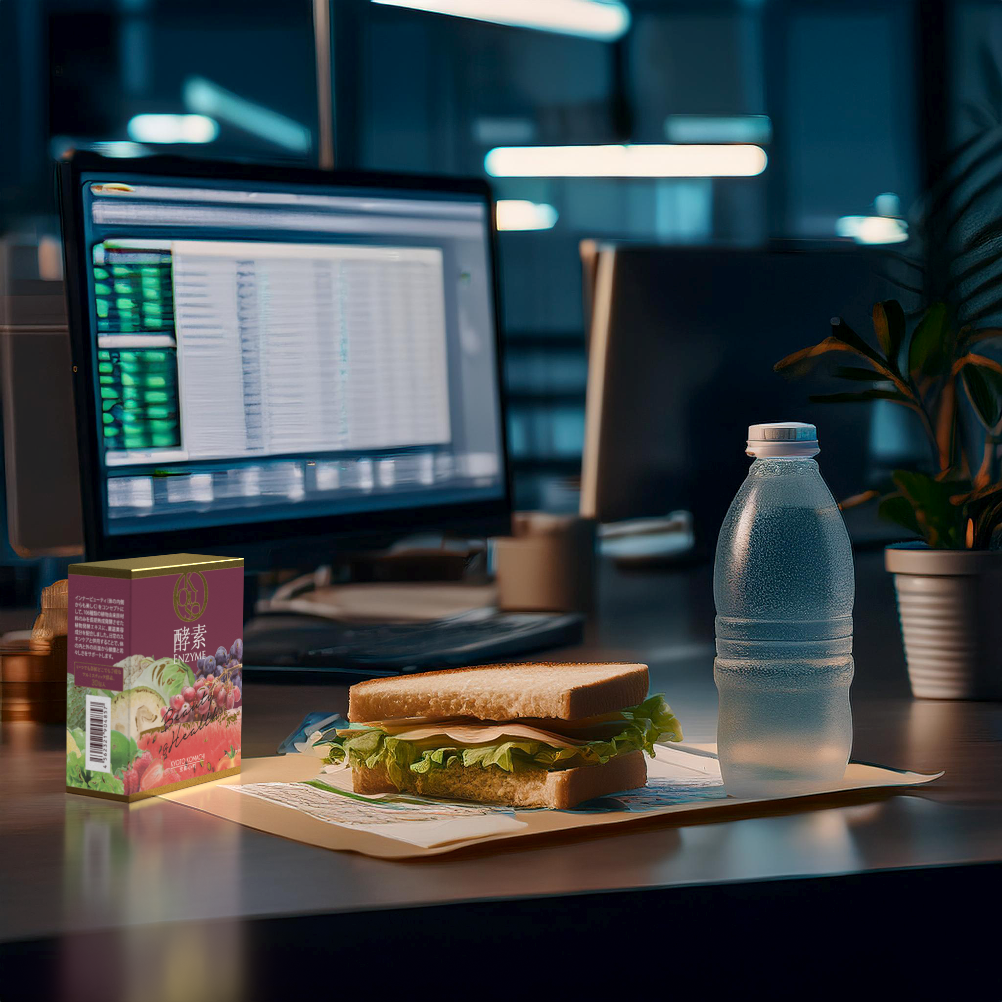 Working dinner and KYOTO KOMACHI Enzyme.
